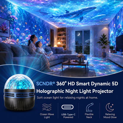 ⏳LAST DAY 49% OFF|🦖360° Smart Holographic Starry Sky Projector (HD Smart Dynamic 5D)