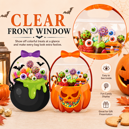 🎃30 Pcs Halloween Goodie Bags Plastic Candy Bag🎁