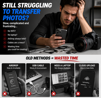 🔌5-in-1 SD Card Reader for iPhone & USB-C – Fast Photo & Video Transfer Adapter