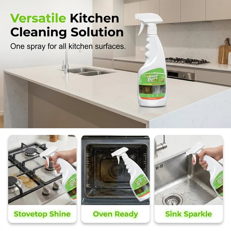 🔥52K+ Sold🧽 Heavy-Duty Kitchen Degreaser Spray + Free Cleaning Towel