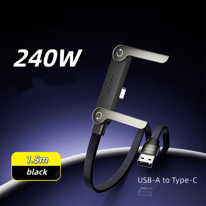 🔥LAST DAY SALE-59% OFF 2-in-1 Invisible Holder Charger Cable|240w super fast charging Fast Charging Cord